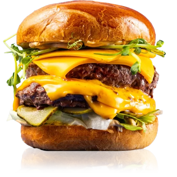 Double buster cheeseburger